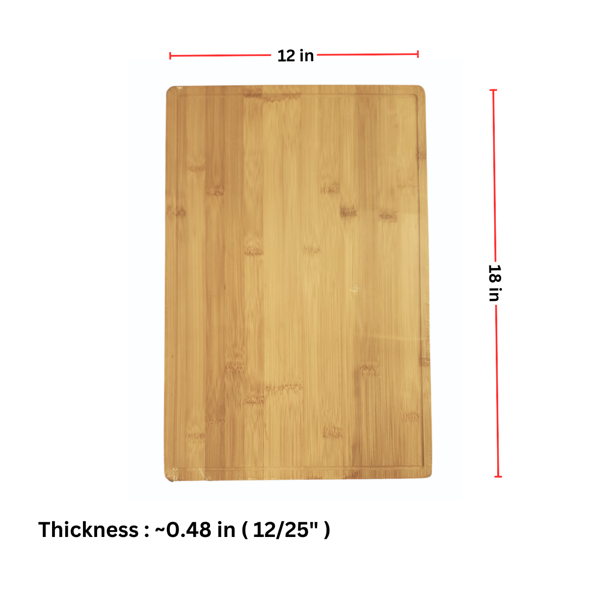 Plain Bamboo Cutting Board (18x12)