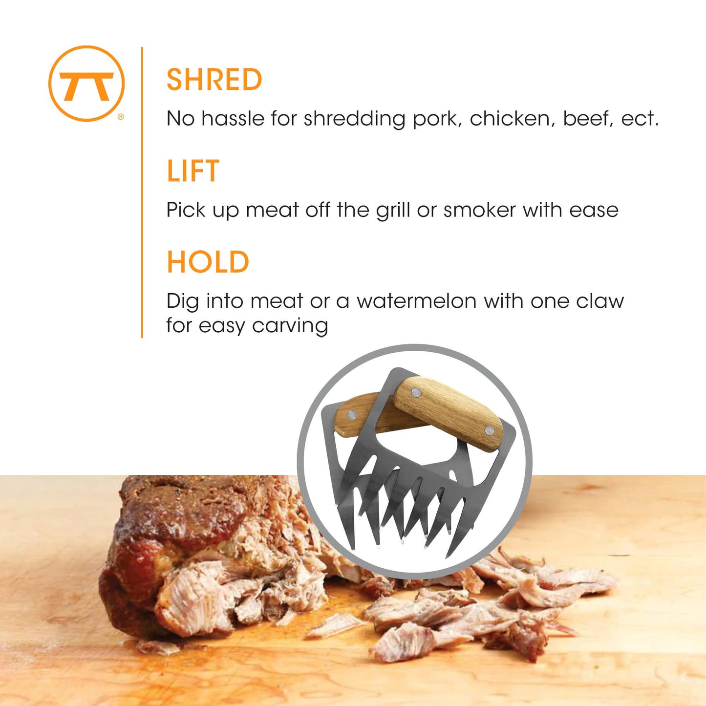 Stainless Steel Meat Shredding Bear Claws