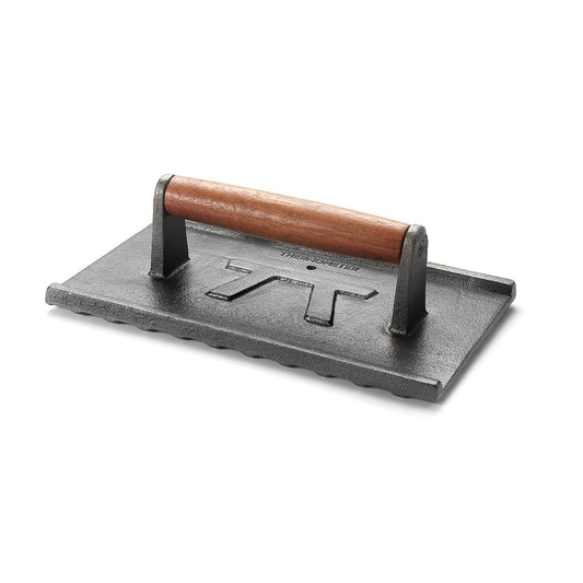 Cast Iron Grill Press with Rosewood Handle