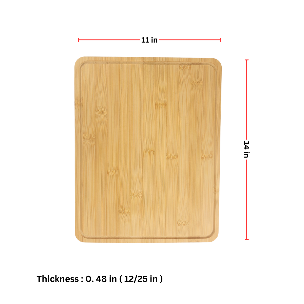 Thick Bamboo Cutting Board (14x11)