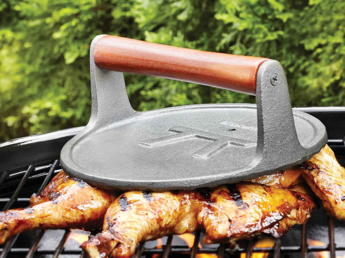 Cast Iron Round Grill Press