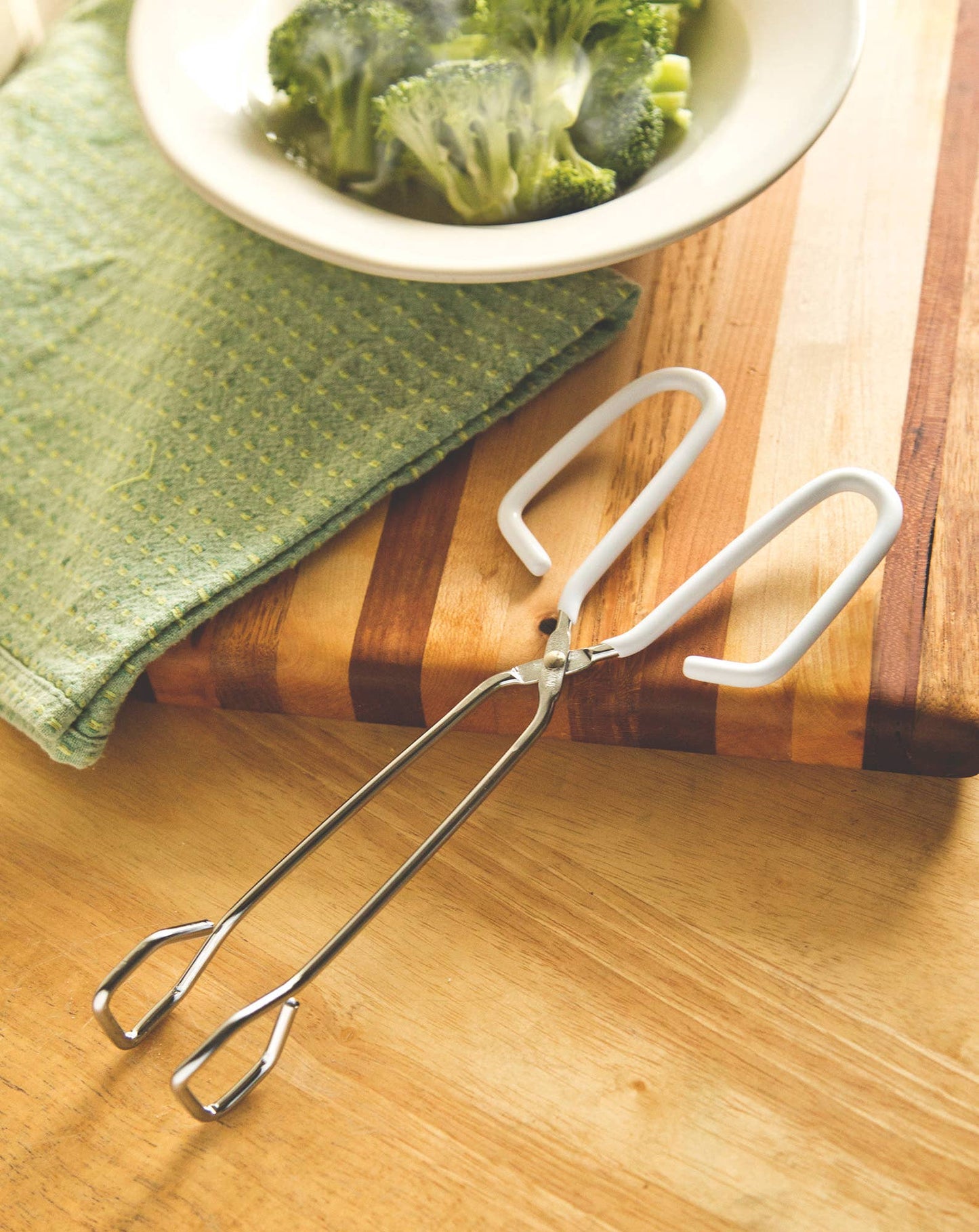Steel Tongs with Straight Ends, 10"