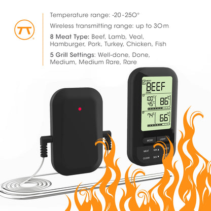 Digital Wireless Dual Probe BBQ Thermometer